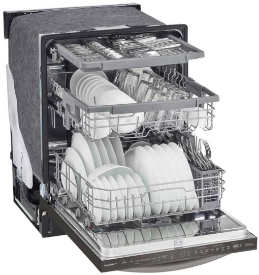 LG 24" PrintProof Black Stainless Steel Top Control Dishwasher With QuadWash - Image 9