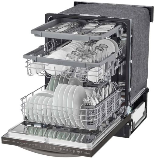 LG 24" PrintProof Black Stainless Steel Top Control Dishwasher With QuadWash - Image 6