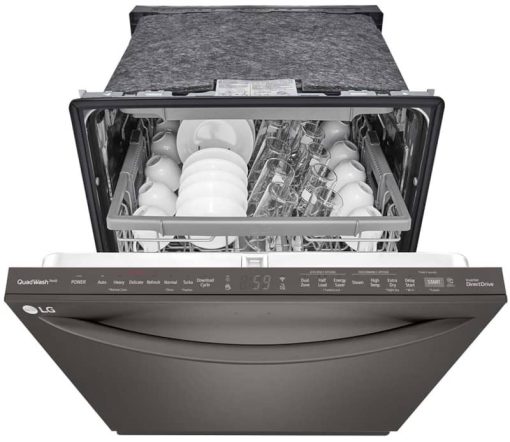 LG 24" PrintProof Black Stainless Steel Top Control Dishwasher With QuadWash - Image 4