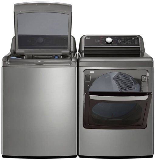 LG 7.3 Cu. Ft. Graphite Steel Electric Dryer With EasyLoad Door - Image 15