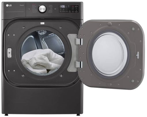 LG 9 Cu. Ft. Black Steel Front Load Gas Dryer With TurboSteam And Built-In Intelligence - Image 3