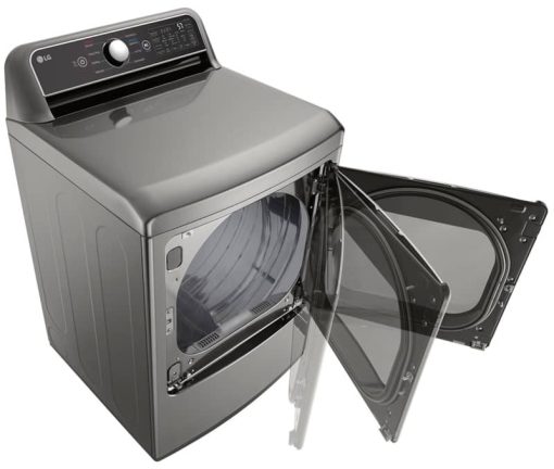 LG 7.3 Cu. Ft. Graphite Steel Gas Dryer With EasyLoad Door - Image 6