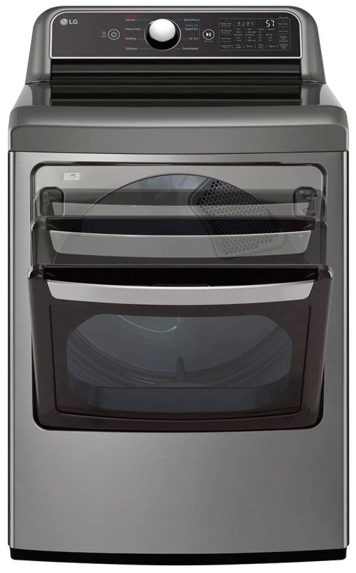 LG 7.3 Cu. Ft. Graphite Steel Gas Dryer With EasyLoad Door - Image 3