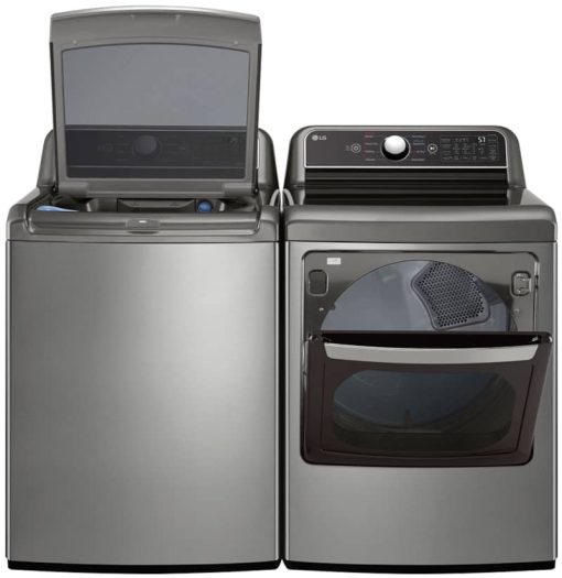 LG 7.3 Cu. Ft. Graphite Steel Gas Dryer With EasyLoad Door - Image 16
