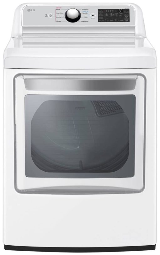 LG 7.3 Cu. Ft. White Gas Dryer With EasyLoad Door