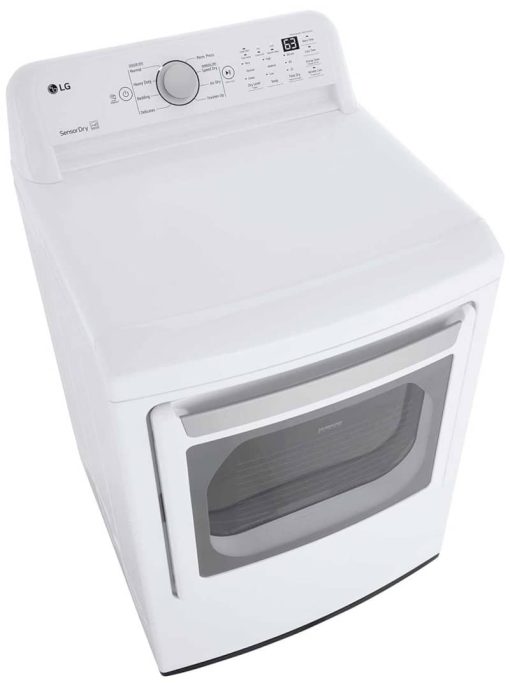 LG 7.3 Cu. Ft. White Electric Dryer With Sensor Dry Technology - Image 8