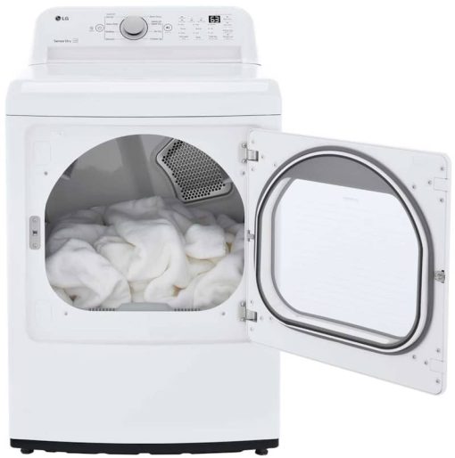 LG 7.3 Cu. Ft. White Electric Dryer With Sensor Dry Technology - Image 3