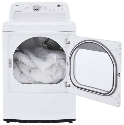LG 7.3 Cu. Ft. White Electric Dryer With Sensor Dry Technology - Image 4