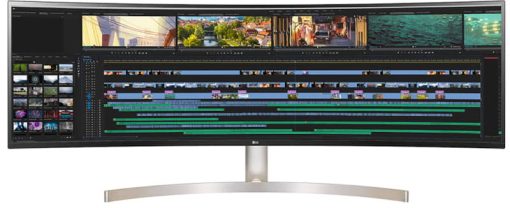 LG 49" White QHD UltraWide Dual IPS Curved LED Monitor - Image 3