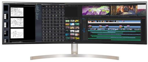 LG 49" White QHD UltraWide Dual IPS Curved LED Monitor - Image 4