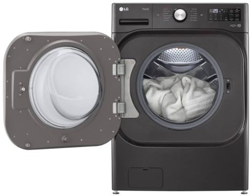 LG 5.2 Cu. Ft. Black Steel Front Load Washer With TurboWash And Built-In Intelligence - Image 3