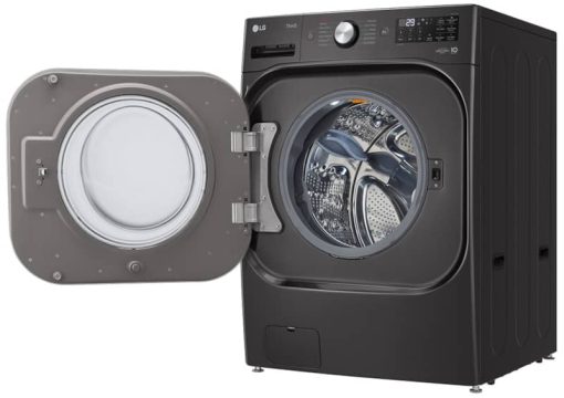 LG 5.2 Cu. Ft. Black Steel Front Load Washer With TurboWash And Built-In Intelligence - Image 5