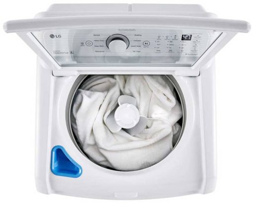 LG 4.3 Cu. Ft. White Ultra Large Capacity Top Load Washer With 4-Way Agitator & TurboDrum Technology - Image 2