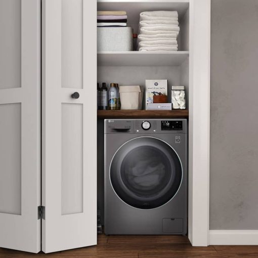 LG 2.4 Cu. Ft. Graphite Steel Compact Front Load Washer & Dryer Combo - Image 14