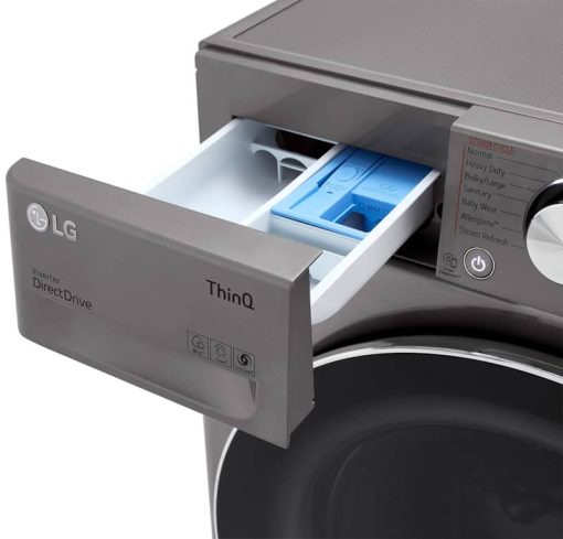 LG 2.4 Cu. Ft. Graphite Steel Compact Front Load Washer & Dryer Combo - Image 12
