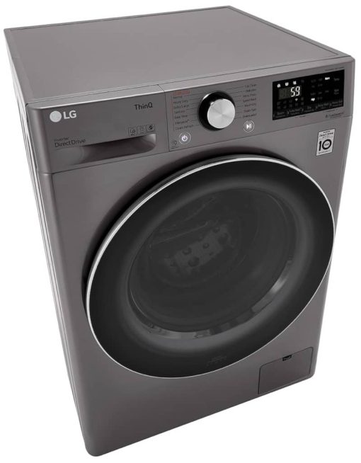 LG 2.4 Cu. Ft. Graphite Steel Compact Front Load Washer & Dryer Combo - Image 8