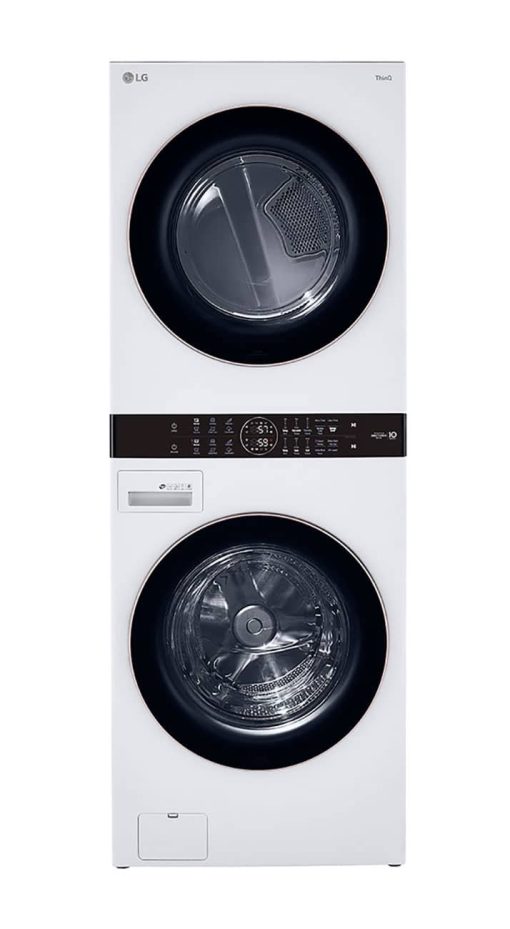 LG 27" White WashTower With Center Control Single Unit Front Load 4.5 Cu. Ft. Washer & 7.4 Cu. Ft. Gas Dryer Combo