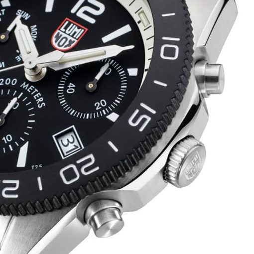 Luminox Pacific Diver Chronograph Black Dial White Rubber Strap Diver Watch, 44mm - Image 4