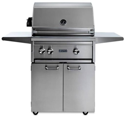 Lynx Professional 27" Stainless Steel Freestanding Liquid Propane Gas Grill With 1 Trident Infrared Burner And 1 Ceramic Burner And Rotisserie