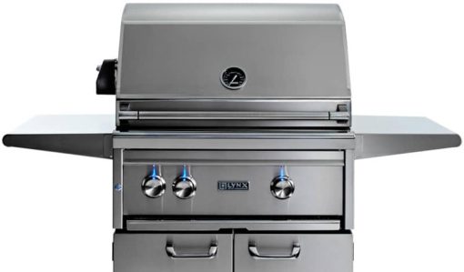 Lynx Professional 27" Stainless Steel Freestanding Liquid Propane Gas Grill With 1 Trident Infrared Burner And 1 Ceramic Burner And Rotisserie - Image 4
