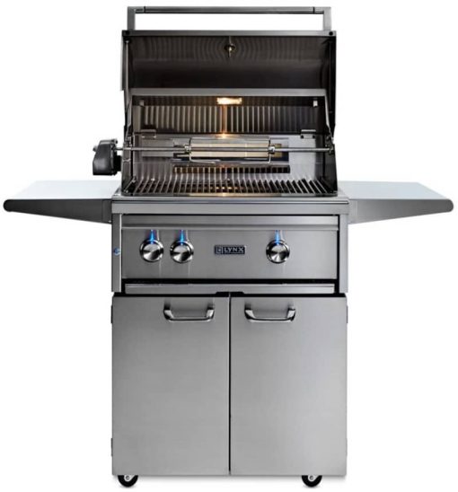 Lynx Professional 27" Stainless Steel Freestanding Liquid Propane Gas Grill With 1 Trident Infrared Burner And 1 Ceramic Burner And Rotisserie - Image 3