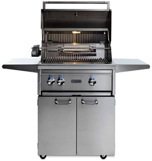 Lynx Professional 27" Stainless Steel Freestanding Natural Gas Grill With 1 Trident Infrared Burner And 1 Ceramic Burner And Rotisserie - Image 3