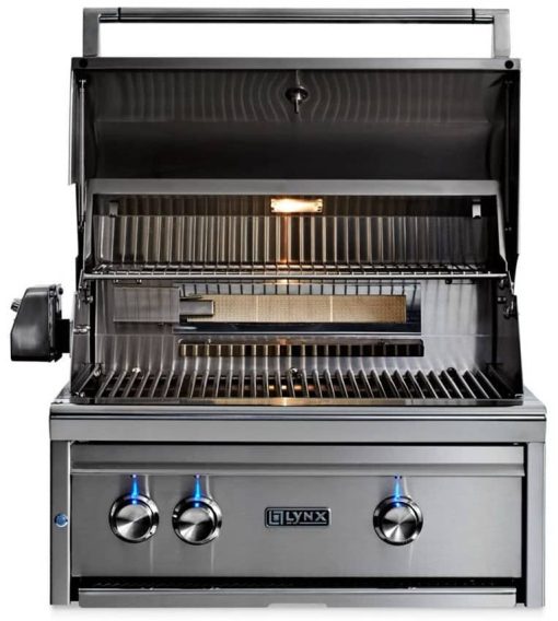 Lynx Professional 27" Stainless Steel Built-In Liquid Propane Gas Grill With 1 Trident Infrared Burner And 1 Ceramic Burner And Rotisserie - Image 2