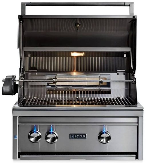 Lynx Professional 27" Stainless Steel Built-In Liquid Propane Gas Grill With 1 Trident Infrared Burner And 1 Ceramic Burner And Rotisserie - Image 3