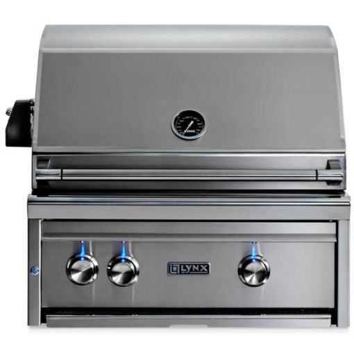 Lynx Professional 27" Stainless Steel Built-In Natural Gas Grill With 1 Trident Infrared Burner And 1 Ceramic Burner And Rotisserie