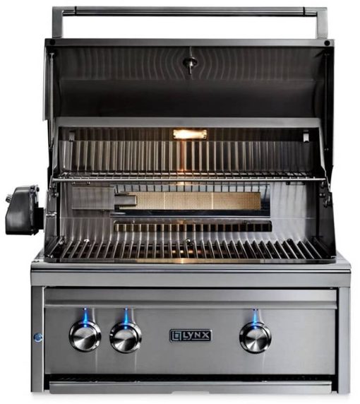 Lynx Professional 27" Stainless Steel Built-In Natural Gas Grill With 1 Trident Infrared Burner And 1 Ceramic Burner And Rotisserie - Image 2