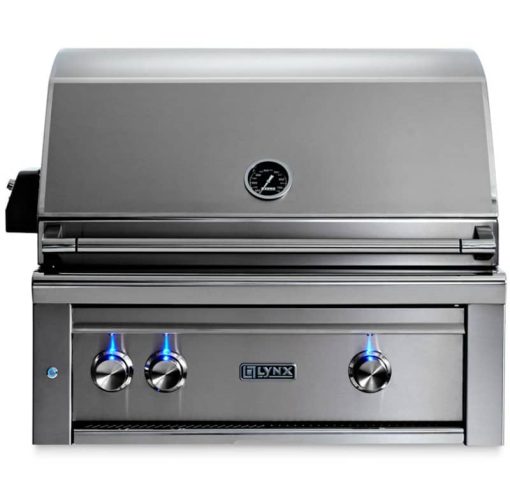 Lynx Professional 30" Stainless Steel Built-In Liquid Propane Gas Grill With All Ceramic Burners And Rotisserie