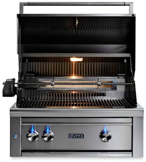 Lynx Professional 30" Stainless Steel Built-In Liquid Propane Gas Grill With All Ceramic Burners And Rotisserie - Image 3