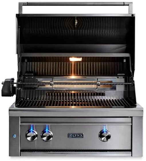 Lynx Professional 30" Stainless Steel Built-In Natural Gas Grill With All Ceramic Burners And Rotisserie - Image 3