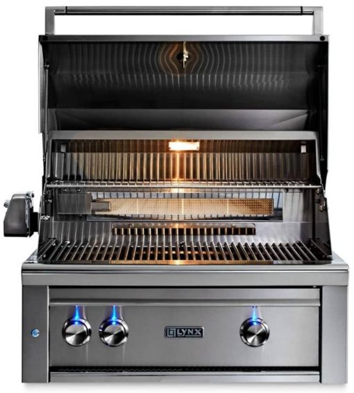 Lynx Professional 30" Stainless Steel Built-In Liquid Propane Gas Grill With 1 Trident Infrared Burner And 1 Ceramic Burner And Rotisserie - Image 2