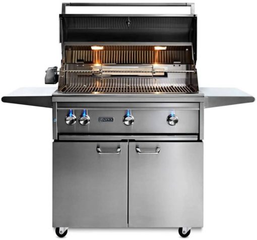 Lynx Professional 36" Stainless Steel Freestanding Liquid Propane Gas Grill With 1 Trident Infrared Burner And 2 Ceramic Burners And Rotisserie - Image 3