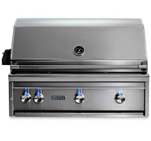 Lynx Professional 36" Stainless Steel Built-In Natural Gas Grill With 1 Trident Infrared Burner And 2 Ceramic Burners And Rotisserie