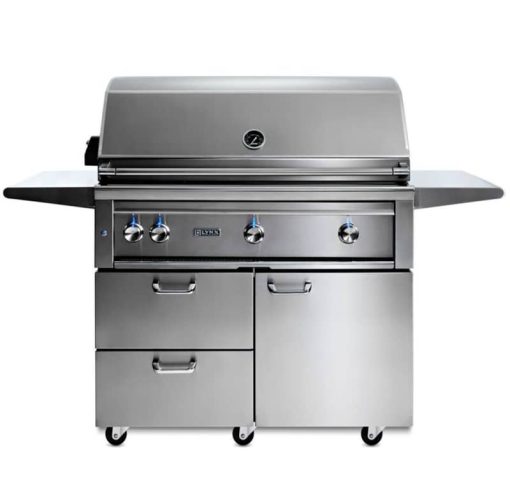Lynx Professional 42" Stainless Steel Freestanding Liquid Propane Gas Grill With All Trident Infrared Burners And Rotisserie