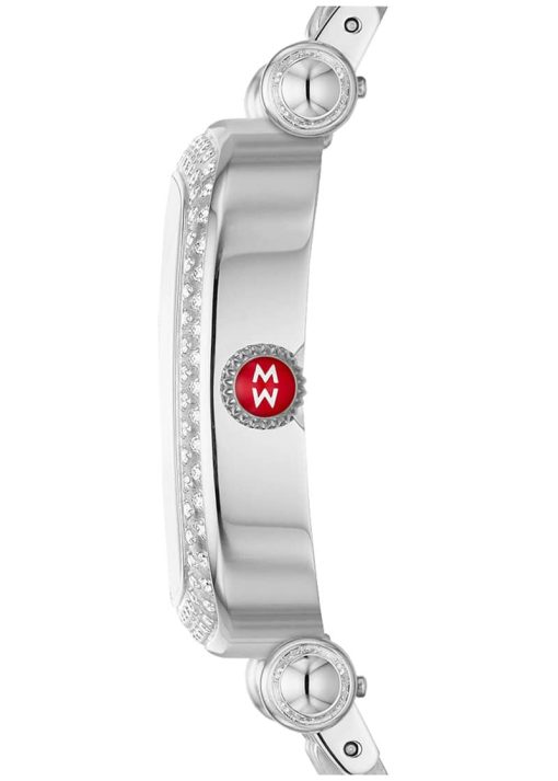 Michele Caber Isle MOP w/ Diamond Dial Silver Bracelet Watch, 32mm - Image 2