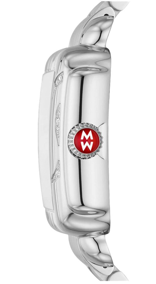 Michele Limited Edition Deco Diamond MOP Dial Stainless Steel Bracelet Watch, 33mm - Image 2