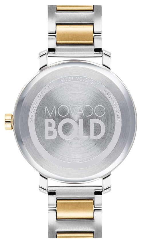 Movado BOLD Evolution Silver-Tone Metallic Dial & Two-Tone Ion-Plated Link Bracelet Watch, 34mm - Image 3