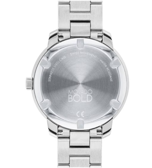Movado BOLD Verso Silver Metallic Dial Two-Tone SS Link Bracelet Watch, 38mm - Image 3