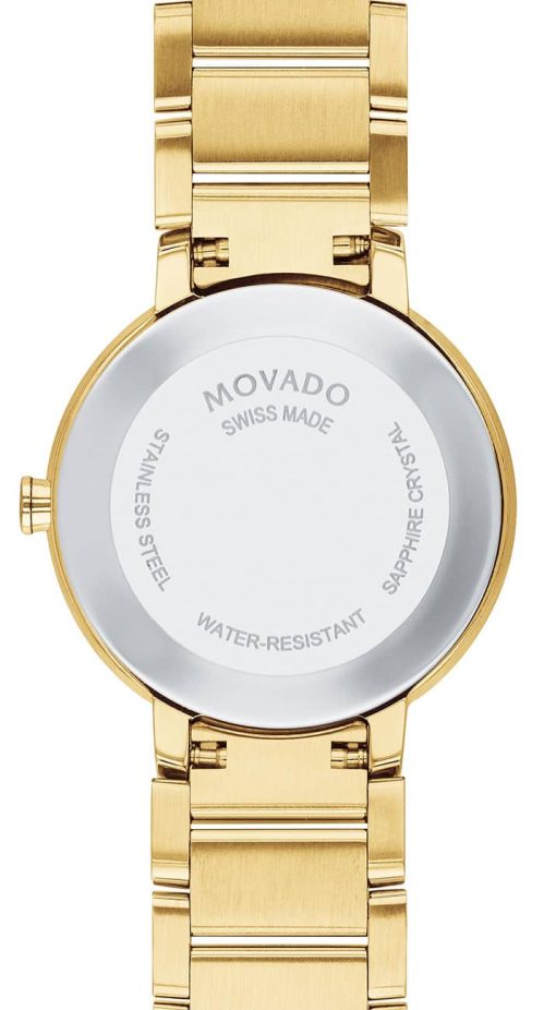 Movado Sapphire Yellow Gold Mirror Dial Stainless Steel PVD Bracelet Watch, 28mm - Image 3