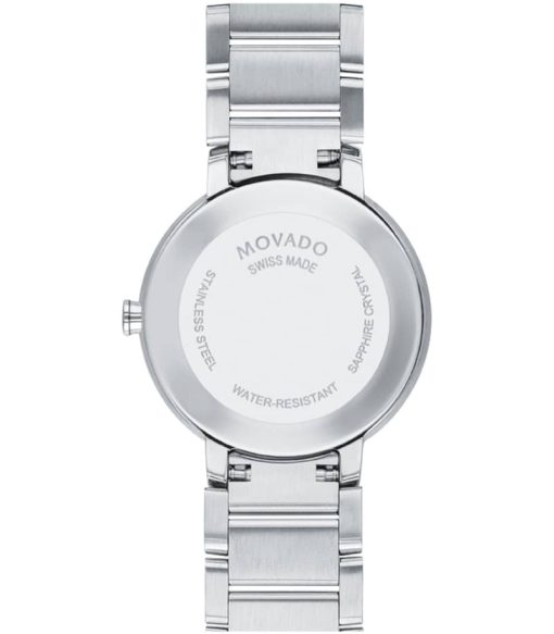 Movado Sapphire Silver Mirror Dial & Bracelet Watch, 28mm - Image 3