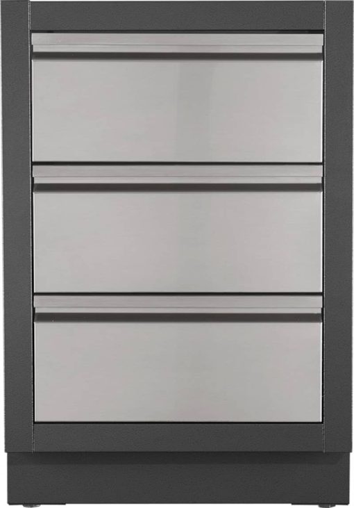 Napoleon OASIS Grey And Stainless Steel Three Drawer Cabinet