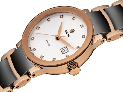 Rado Centrix Automatic Diamonds White Dial Two-Tone Watch, 28mm - Image 2