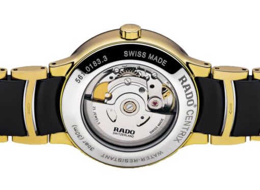 Rado Centrix Automatic Diamonds Black Dial Two-Tone Watch, 28mm - Image 2