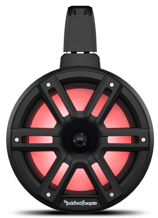 Rockford Fosgate M2 8" Color Optix Black Marine 2-Way Horn Wake Tower Speakers (Pair) - Image 2