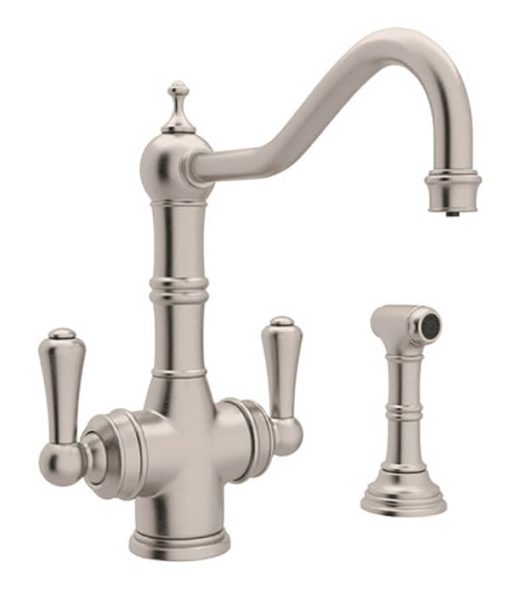 Rohl Perrin & Rowe Edwardian Collection Satin Nickel Kitchen Faucet
