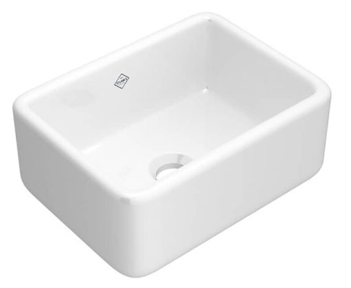 Rohl 28" Shaws Original Lancaster Farmhouse Apron Fireclay White Single Bowl Sink
