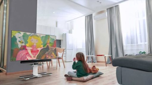Salamander Designs Acadia XL White TV Mobile Stand - Image 8